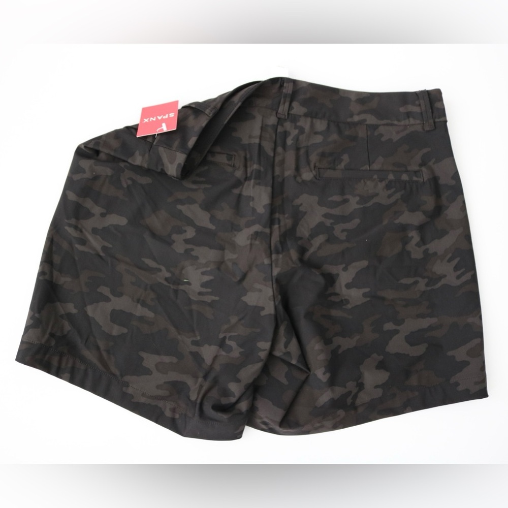 NWT- Spanx shorts in a black camo print. Size medium